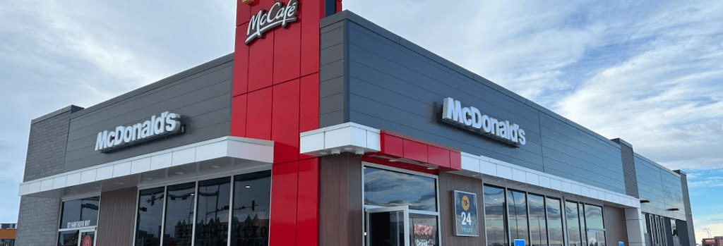 Exterior of Woodbend, Alberta McDonald's