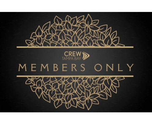CREW Tampa Bay members only graphic.