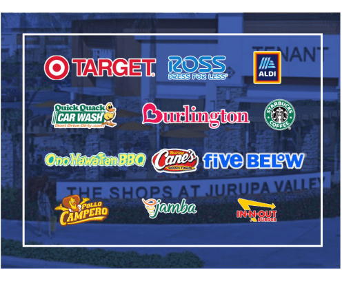 company logos with the shops at Jurupa Valley