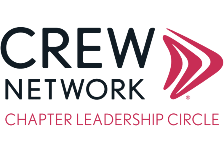 Black and pink CREW Network Chapter Leadership Circle logo