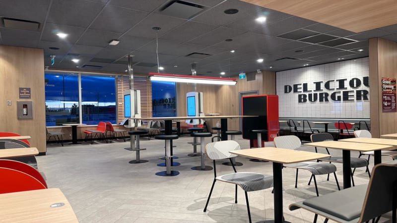 Interior of Woodbend, Alberta McDonald's