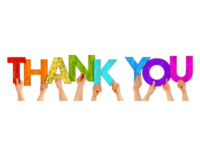 hands holding up colorful wooden letters shaping the word thank you isolated on white background
