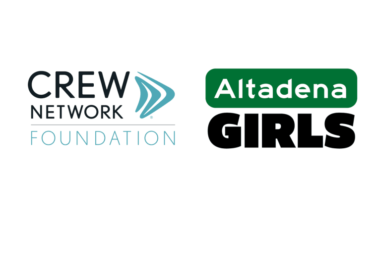 CREW Network Foundation and Altadena Girls logos