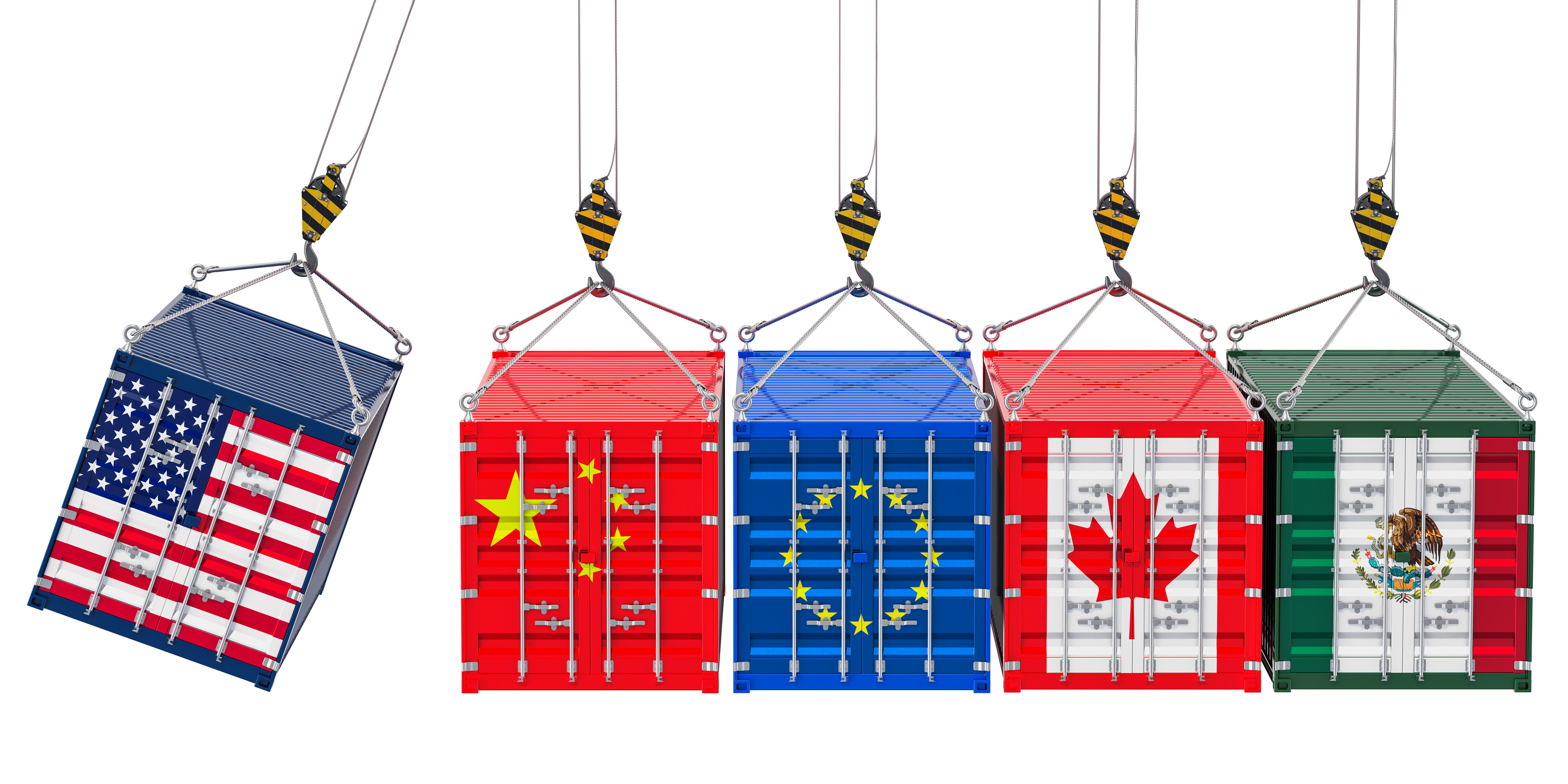 global trade war containers