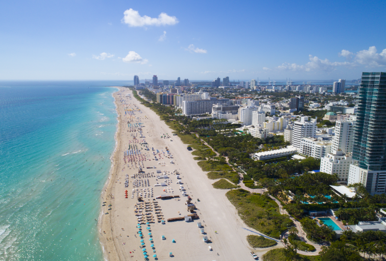 Miami, Florida beach