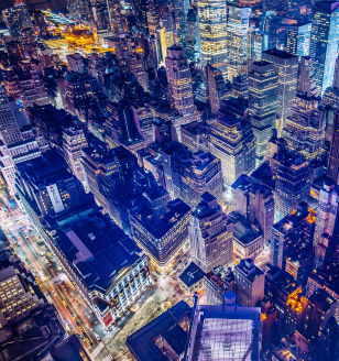 Buildings at night