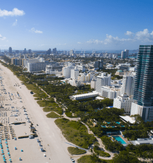 Miami, Florida beach