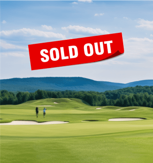 golf course with golfers and sold out sign