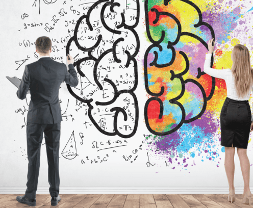 image of brain showing left and right.
