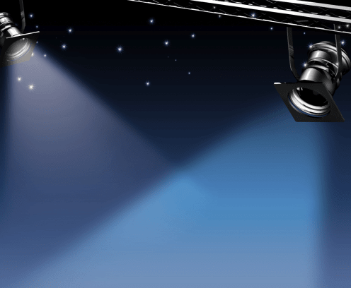 two stage spotlights with twinkle lights