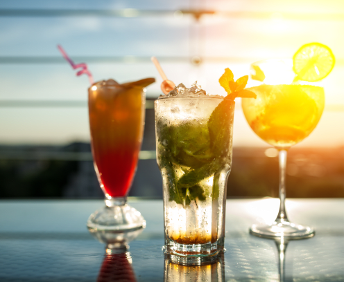 fresh summer cold alcohol drinks;