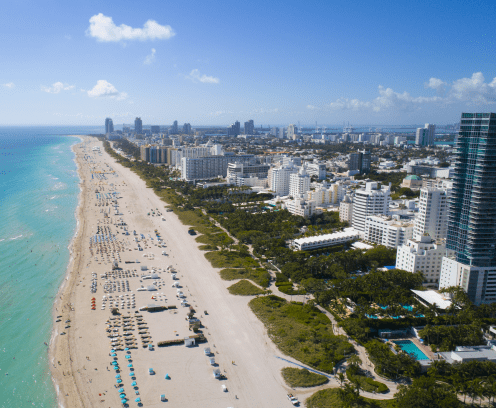 Miami, Florida beach