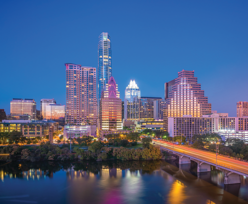 Austin skyline at night