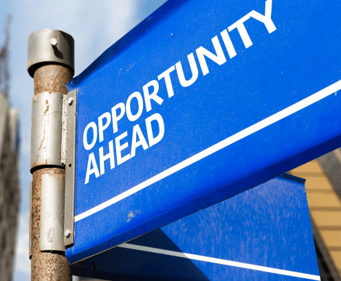 opportunity ahead sign