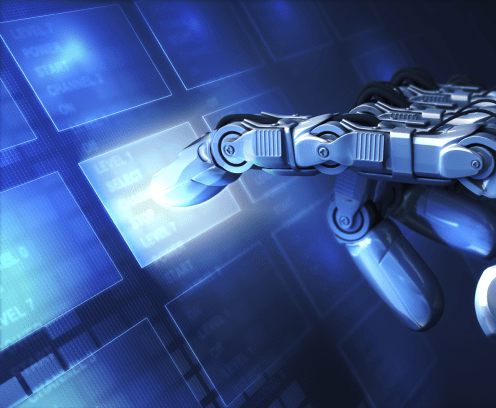 futuristic-robotic-hand-pushing-button