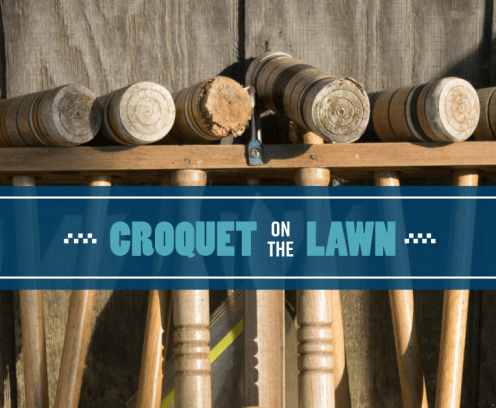 Croquet on the lawn graphic.