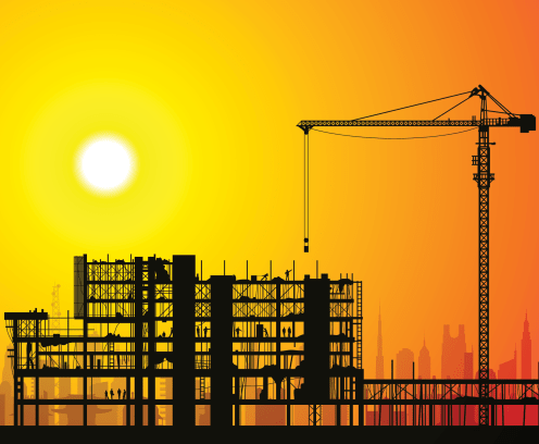 construction-site-skyline-sunset-illustration