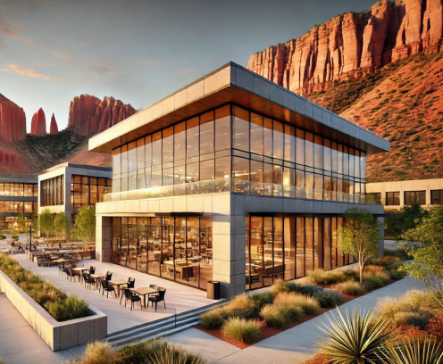 glass-building-concept-with-mountains-in-background