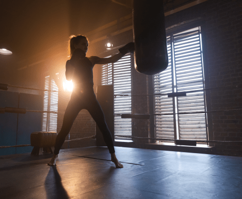 woman boxing