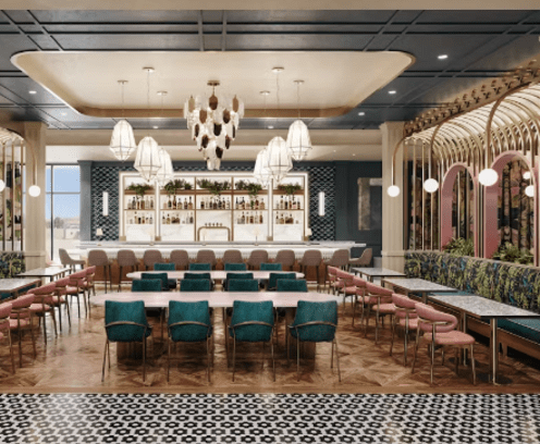 Dining room inside Sunday's Best restaurant