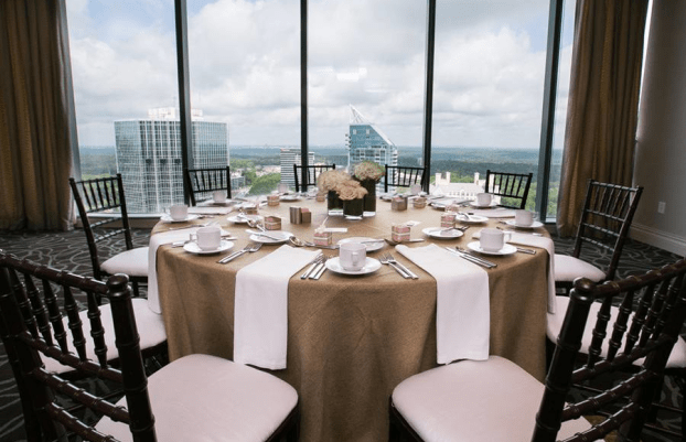 Buckhead Club Table Setting Glass Wall