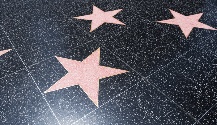 Blank Walk of Fame stars for your convenience.