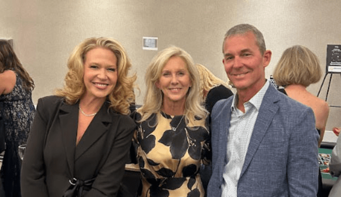 Two women and one man at Scholarship Gala