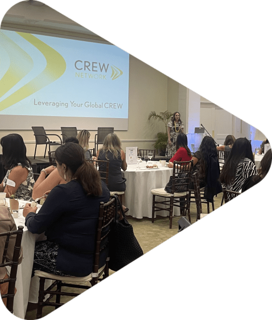 Women in a hotel conference room
