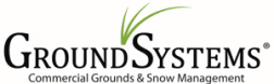ground systems logo with tagline commercial grounds and snow management