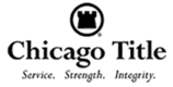 chicago title logo with tagline service strength integrity