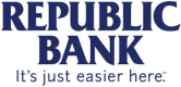 republic bank logo with tagline it's just easier here