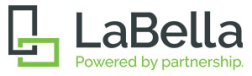 Labella company logo with tagline Powered by partnership