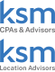 KSM CPAs and Advisors and KSM Location Advisors stacked logo