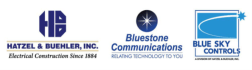 hatzel and buehler, bluestone communications and bluesky controls logos