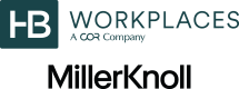 HB Workplaces Millerknoll color stacked logo
