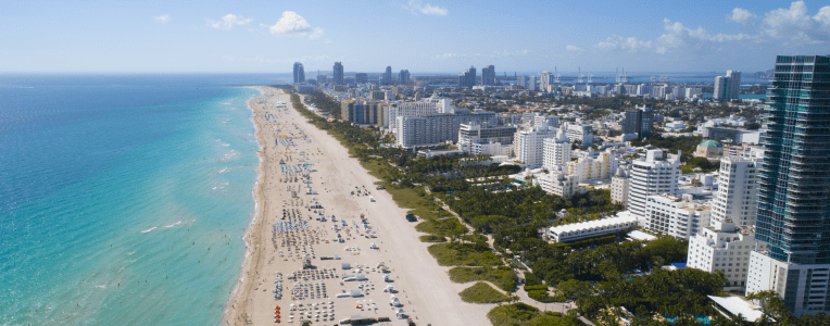 Miami, Florida beach