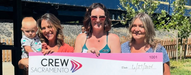 women with large scale check