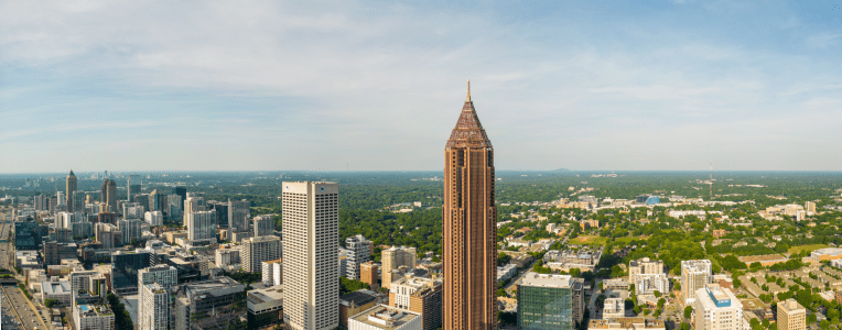 Bank of America Plaza aerial drone photo Atlanta GA