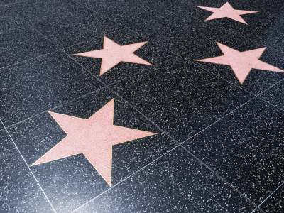 Blank Walk of Fame stars for your convenience.