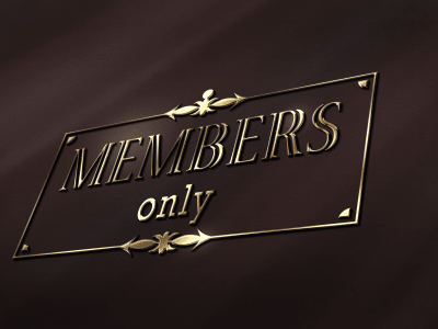 Members only door plaque