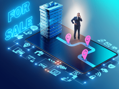 Online real estate selling and buying concept