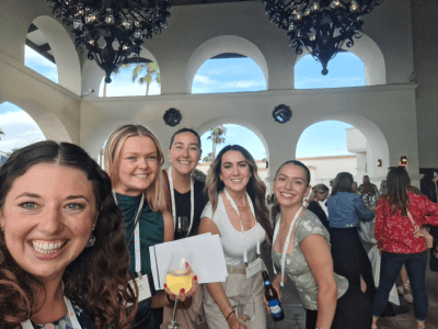 Five ladies at a retreat