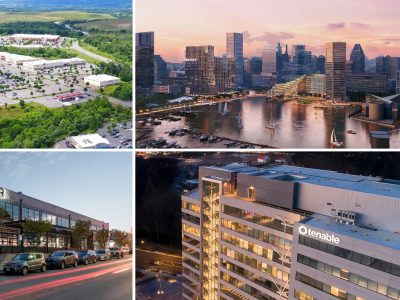 views from the sky of large building projects and skyscrapers