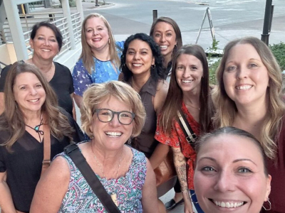 Group of women enjoying cocktails.