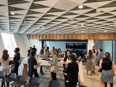 CREW Greater Philadelphia members gathering for a meeting