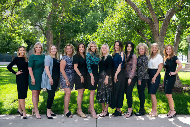 Group shot of Denver board members twelve ladies