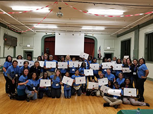 group photo of people at a CREW Careers event