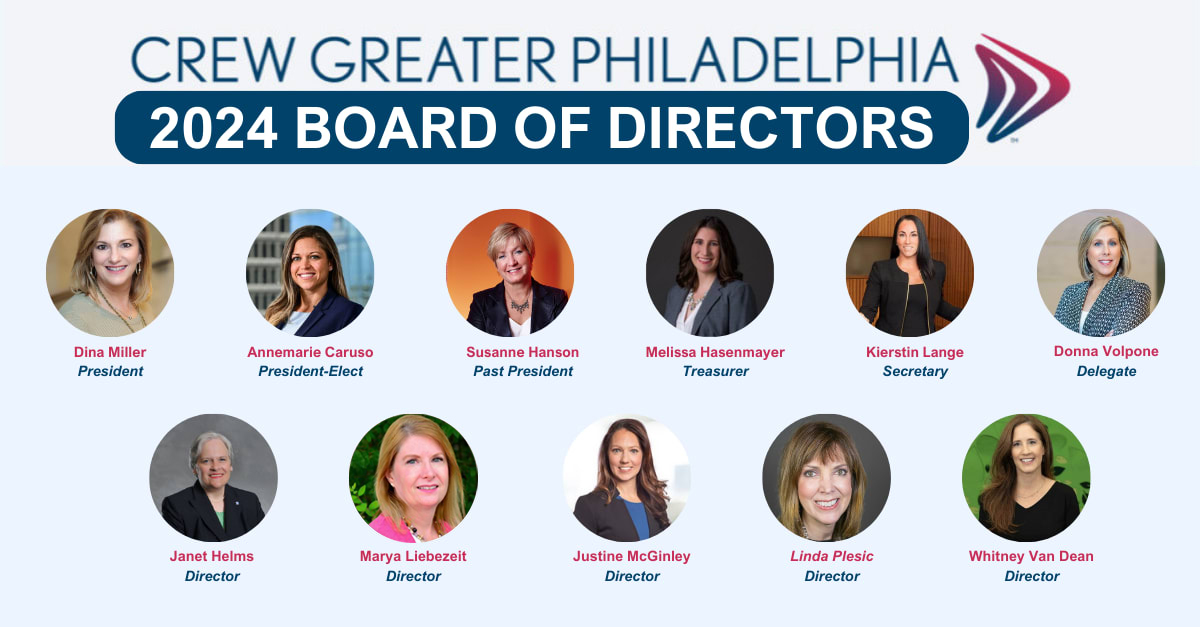 portait pics of CREW Greater Philadelphia 2023 Board of Directors