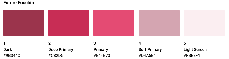 future fuschia theme colors