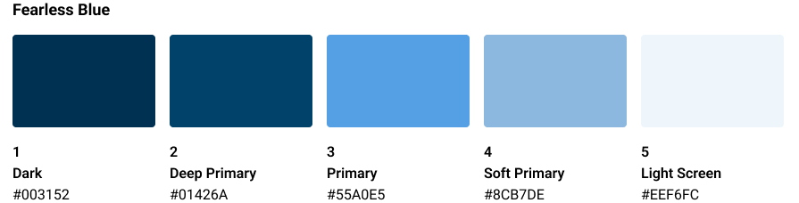 fearless blue theme colors